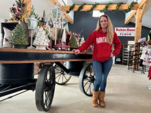 Meghan Snyder in the Snyder Family Farm Christmas Market